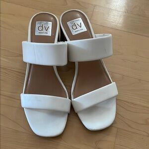 Dolce Vita White Mules with Minimalist Design